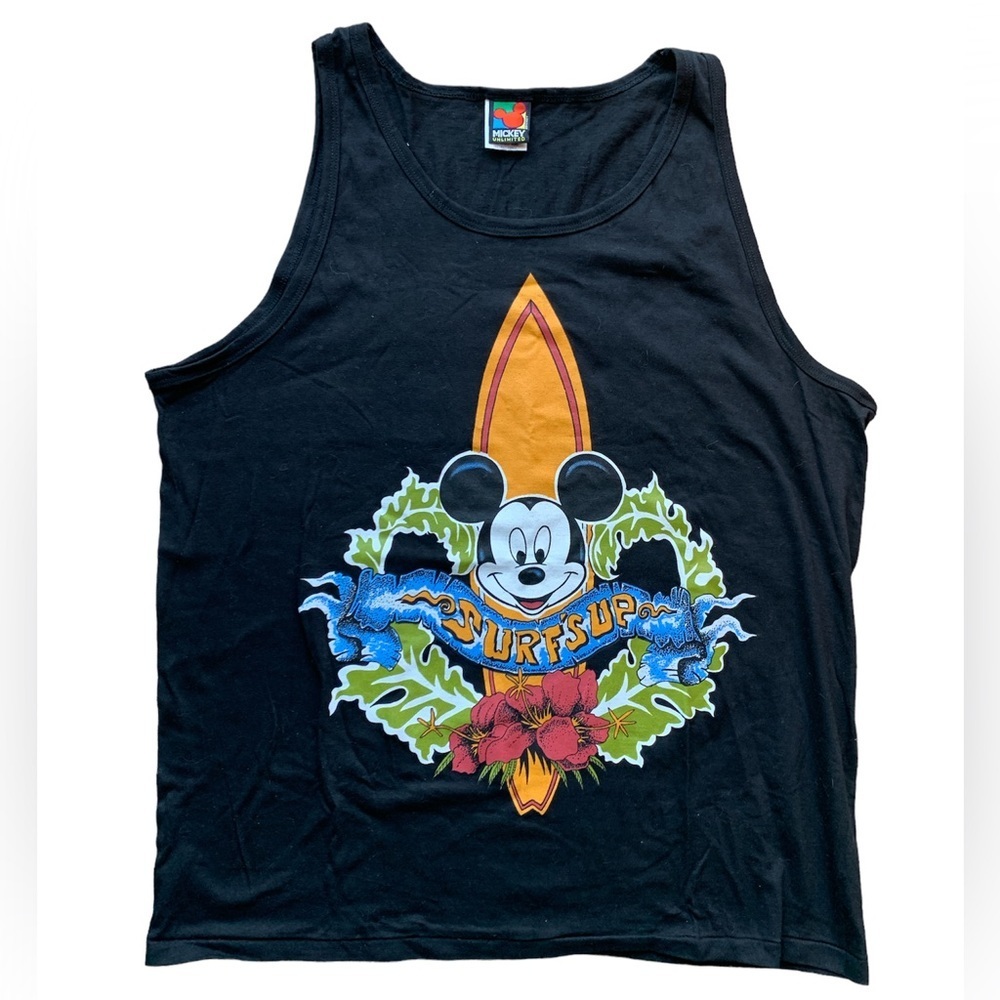 Vintage Disney Mickey Mouse Surfs Up Tank Top